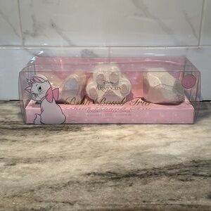 Disney Aristocats Set of 3 Glitter Bath Bombs Marie Coconut Vanilla Citrus NEW